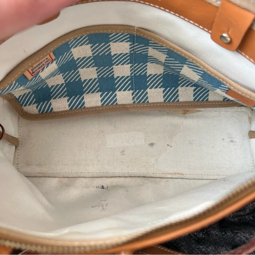Dooney & Bourke vintage purse. Blue & white gingham - Picture 10 of 11
